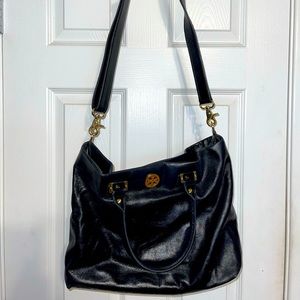 Tory Burch Black Leather Tote